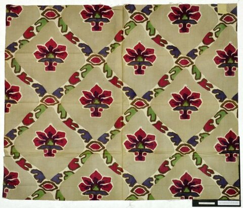 Vintage Floral Geometric Textile Pattern
