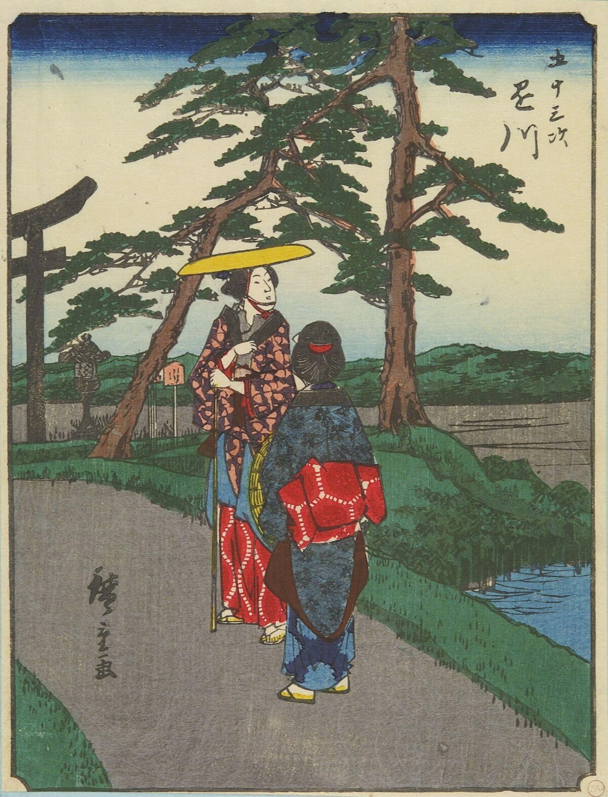 Ukiyo-e Two Women by the River