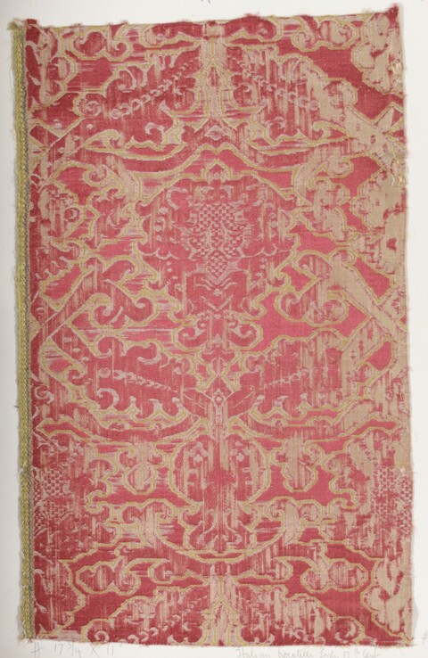 Antique Italian Brocade Textile Fragment