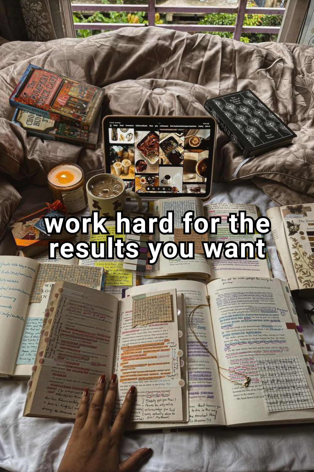 Cozy Study Setup With Motivational Quote