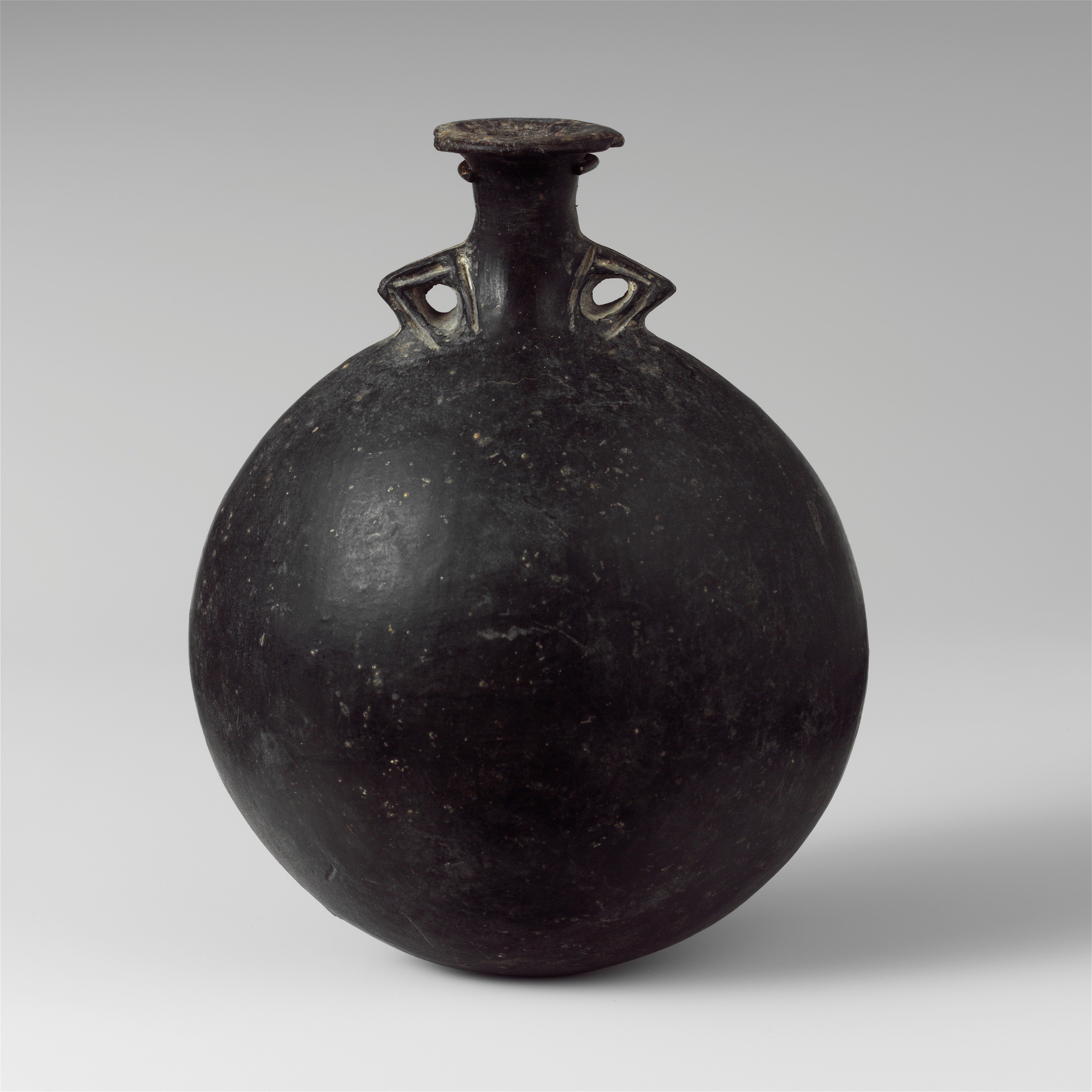 Ancient Black Ceramic Flask