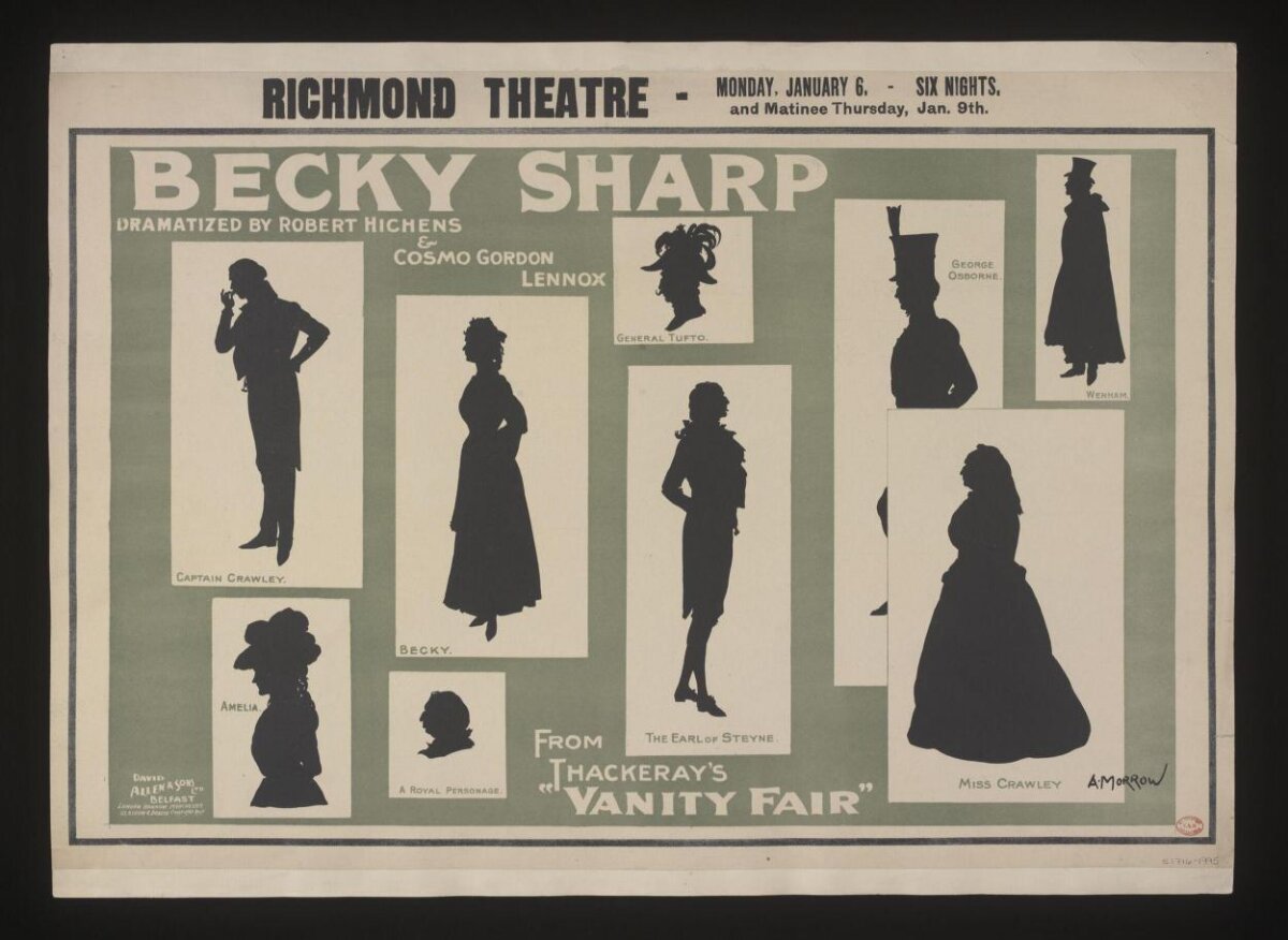 Vintage Becky Sharp Theatre Poster