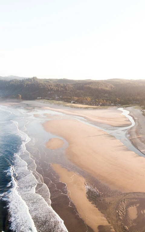 Aerial View of Coastal Beach