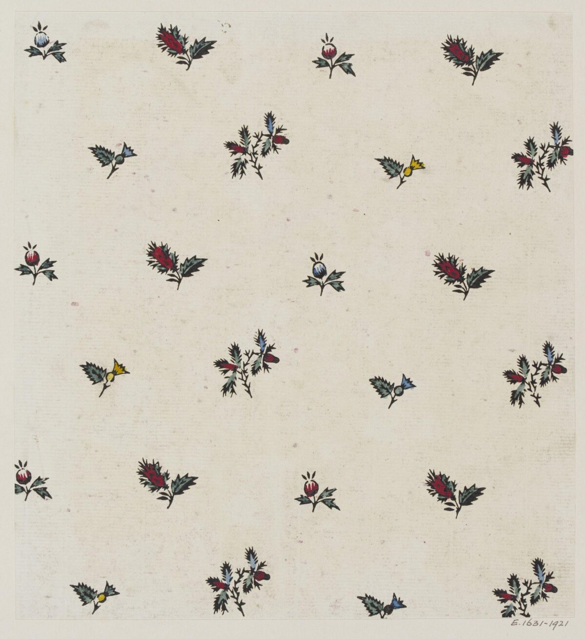 Vintage Small Floral Textile Pattern