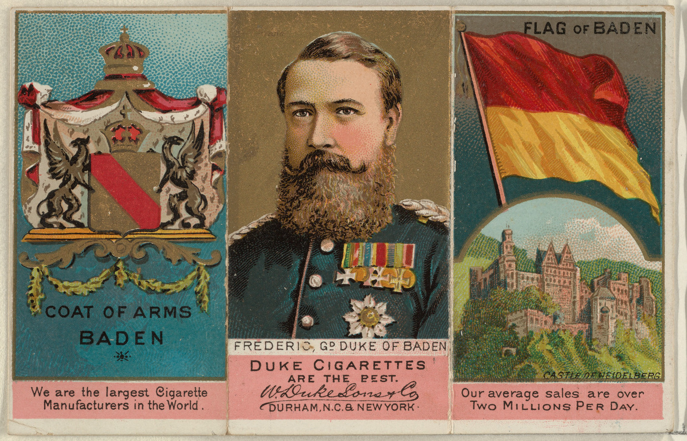 Vintage Baden Grand Duke Cigarette Card