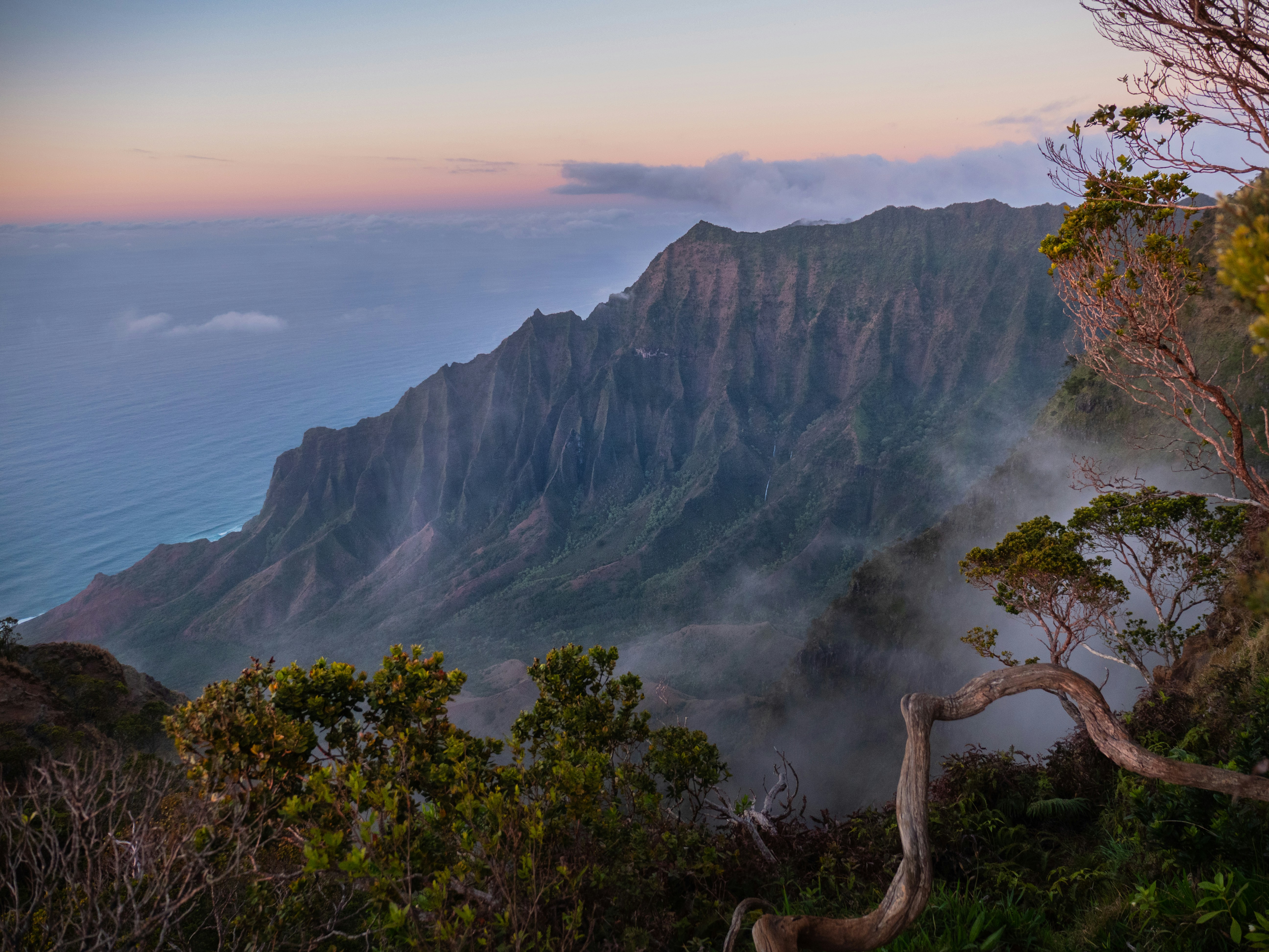 Coastal Mountain Cliffs at Twilight