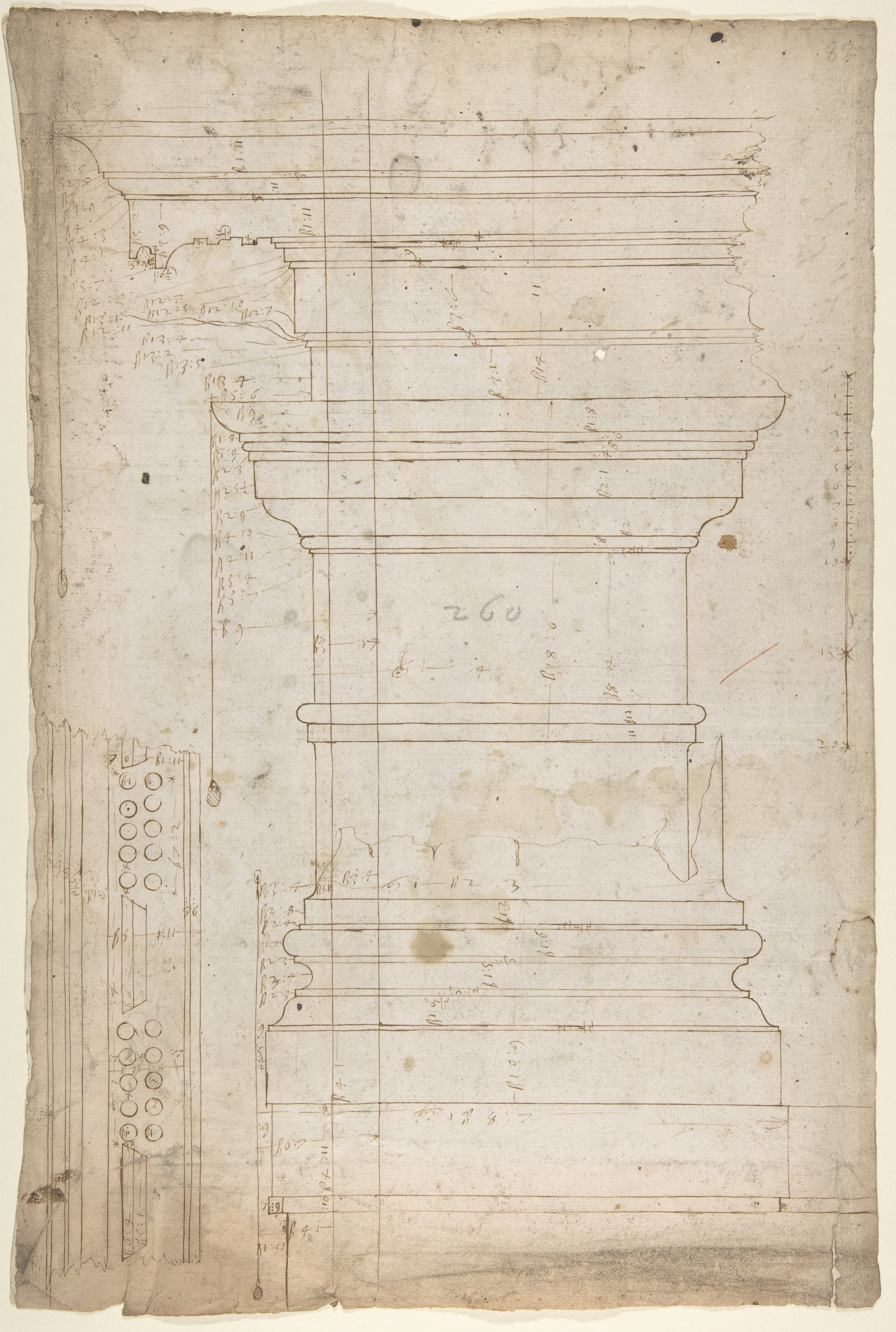 Classical Architectural Column Pedestal Sketch