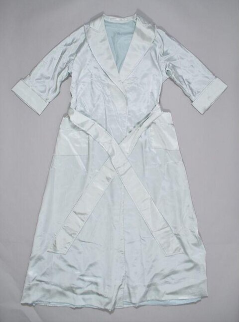 Light Blue Satin Bathrobe