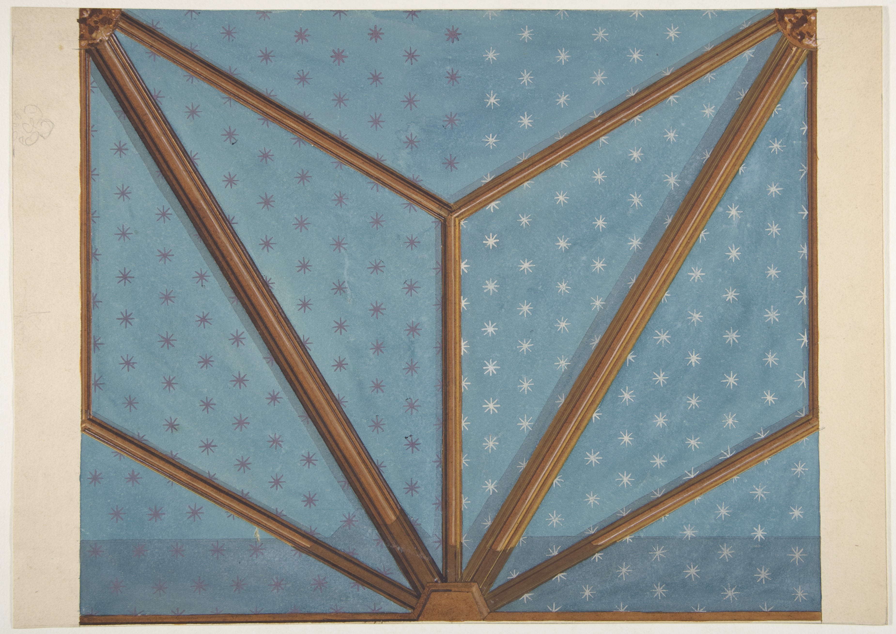 Starry Ribbed Ceiling Design Drawing