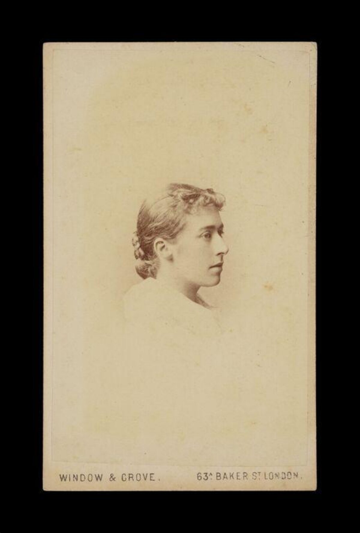 Vintage Side Profile Portrait of a Woman