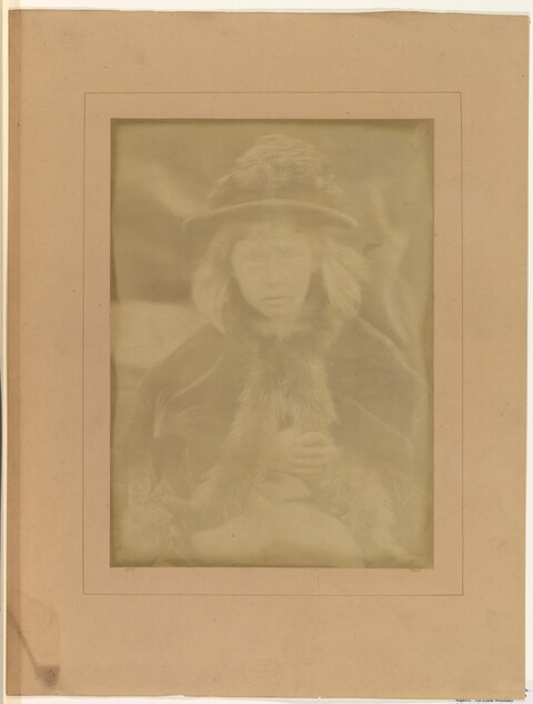 Vintage Portrait of Woman in Fur
