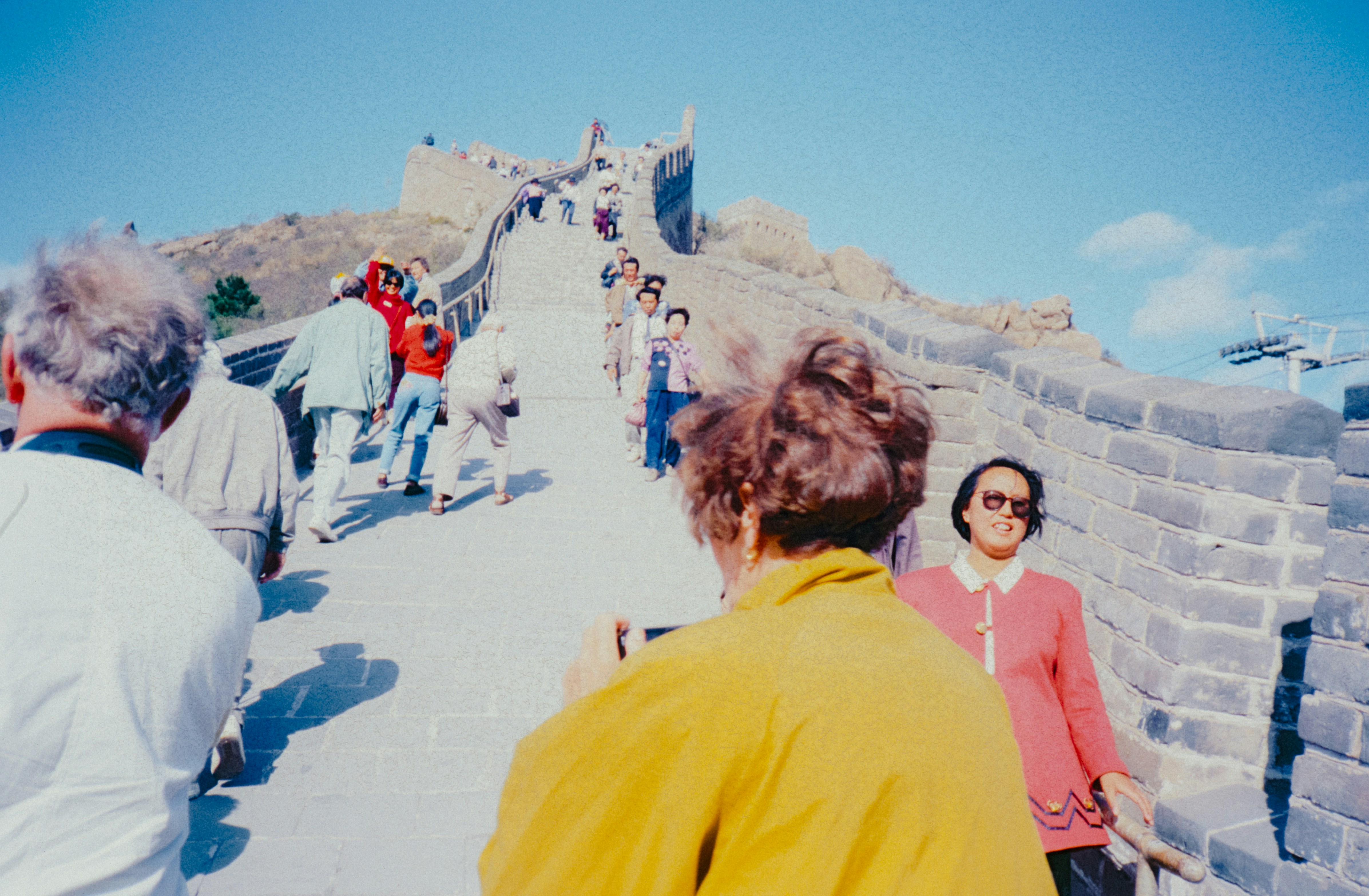 Tourists Visiting the Great Wall