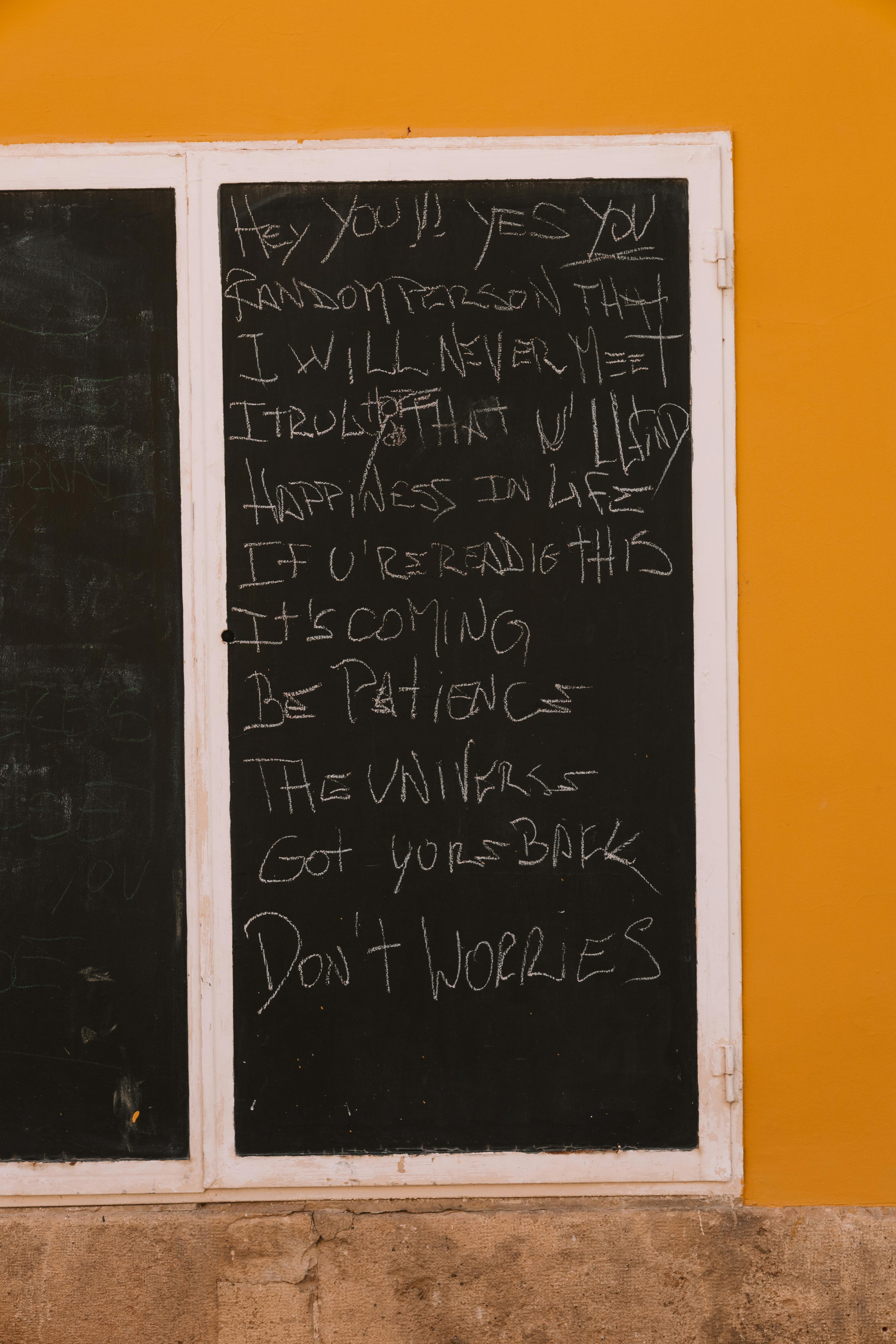 Encouraging Message on Chalkboard