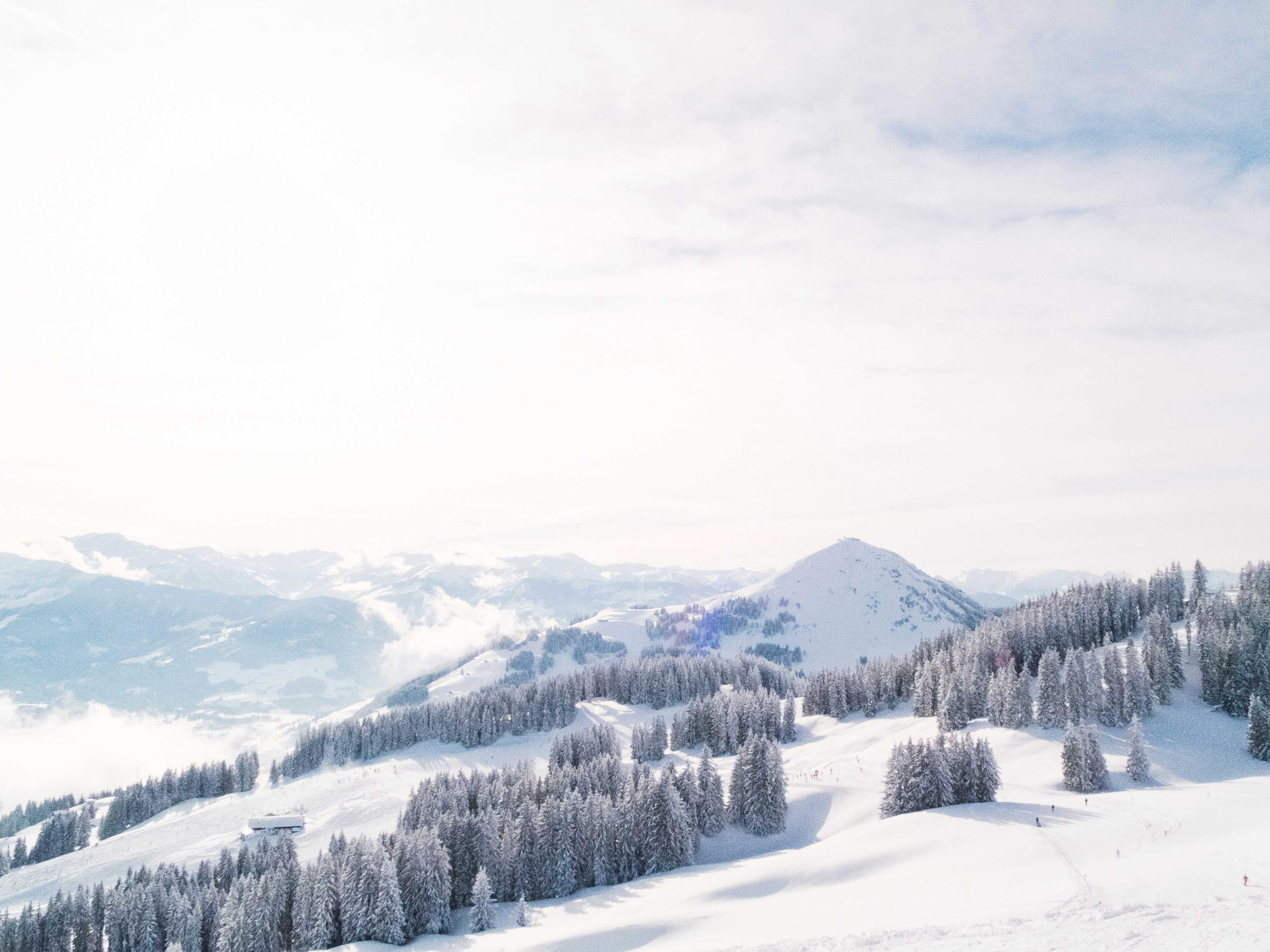 Snow Covered Mountain Winter Landscape