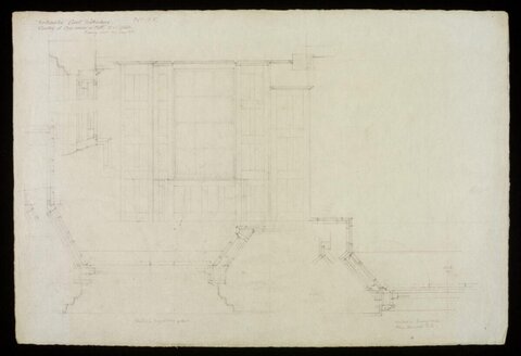 Vintage Architectural Plan Drawing