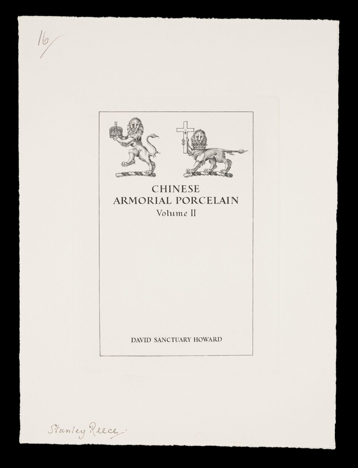 Title Page of Chinese Armorial Porcelain II