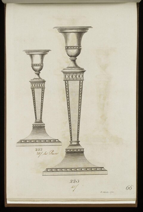 Design Drawing of Two Candlesticks