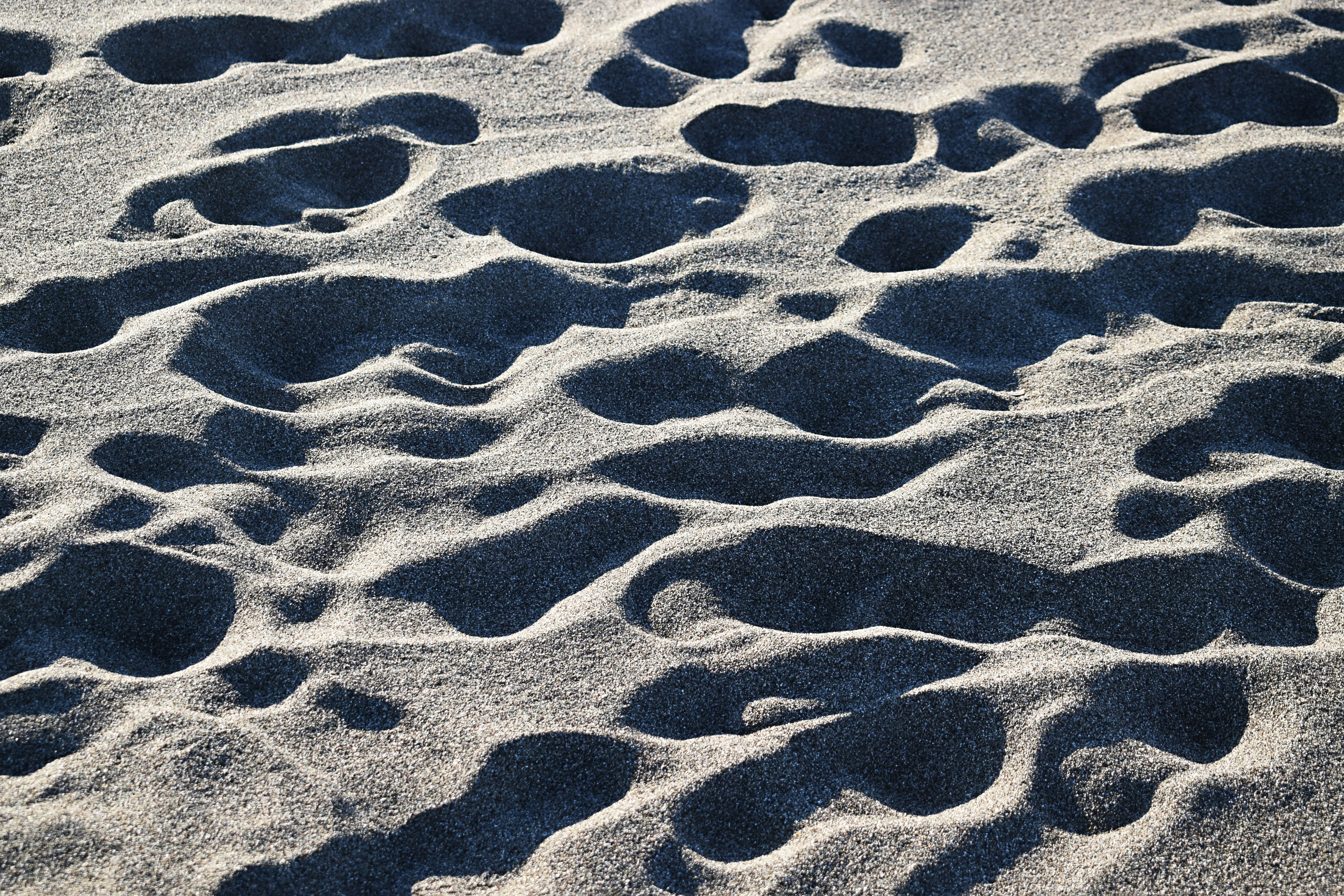 Footprints on Sandy Beach