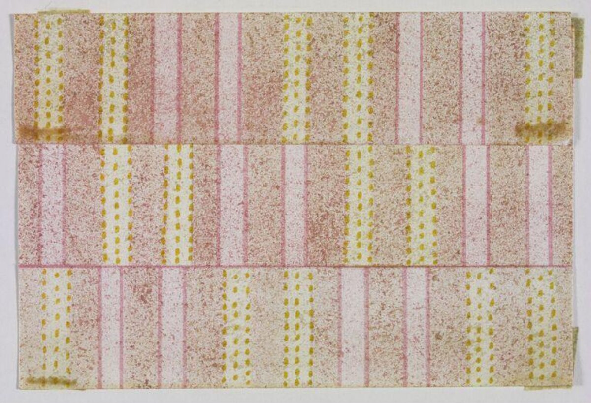 Vintage Striped Dotted Textile Sample