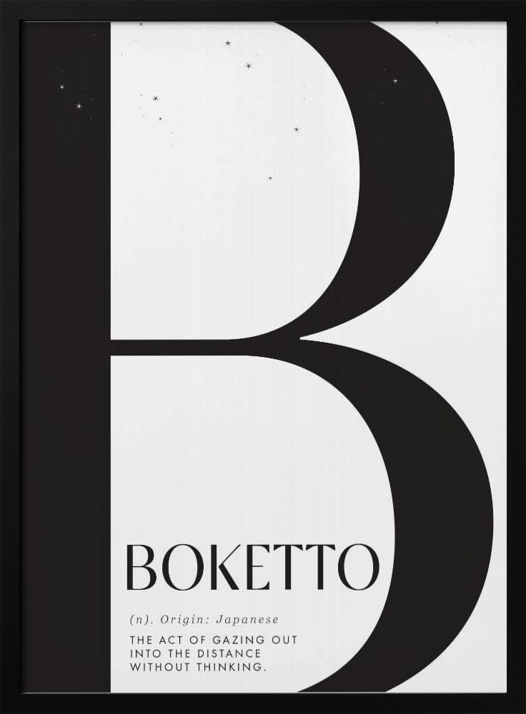 Framed Boketto Definition Poster