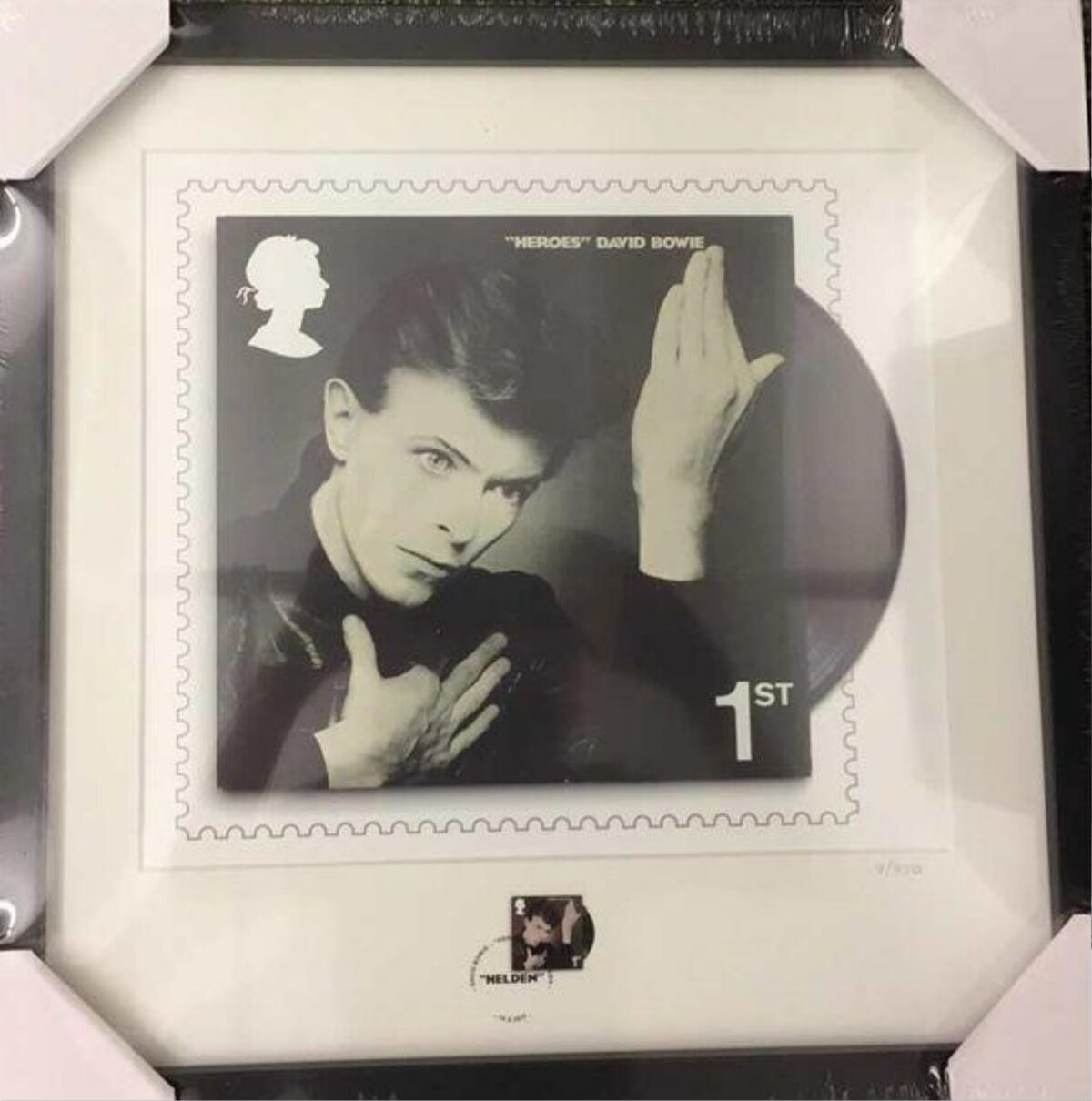 Framed David Bowie Heroes Stamp