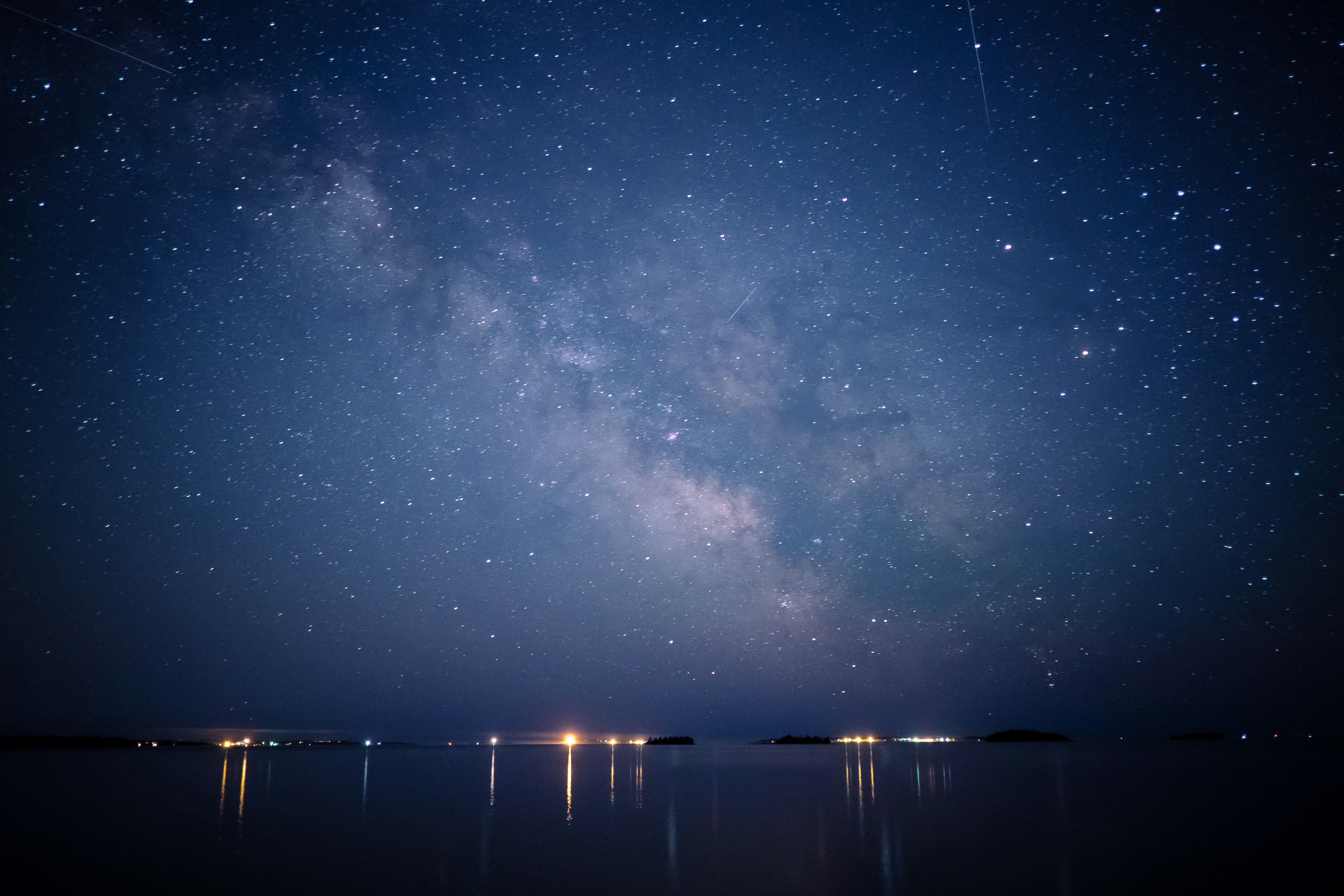 Milky Way Over Calm Night Lake