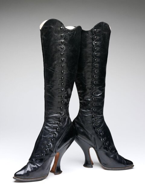 Pair of Vintage Black High Heel Boots