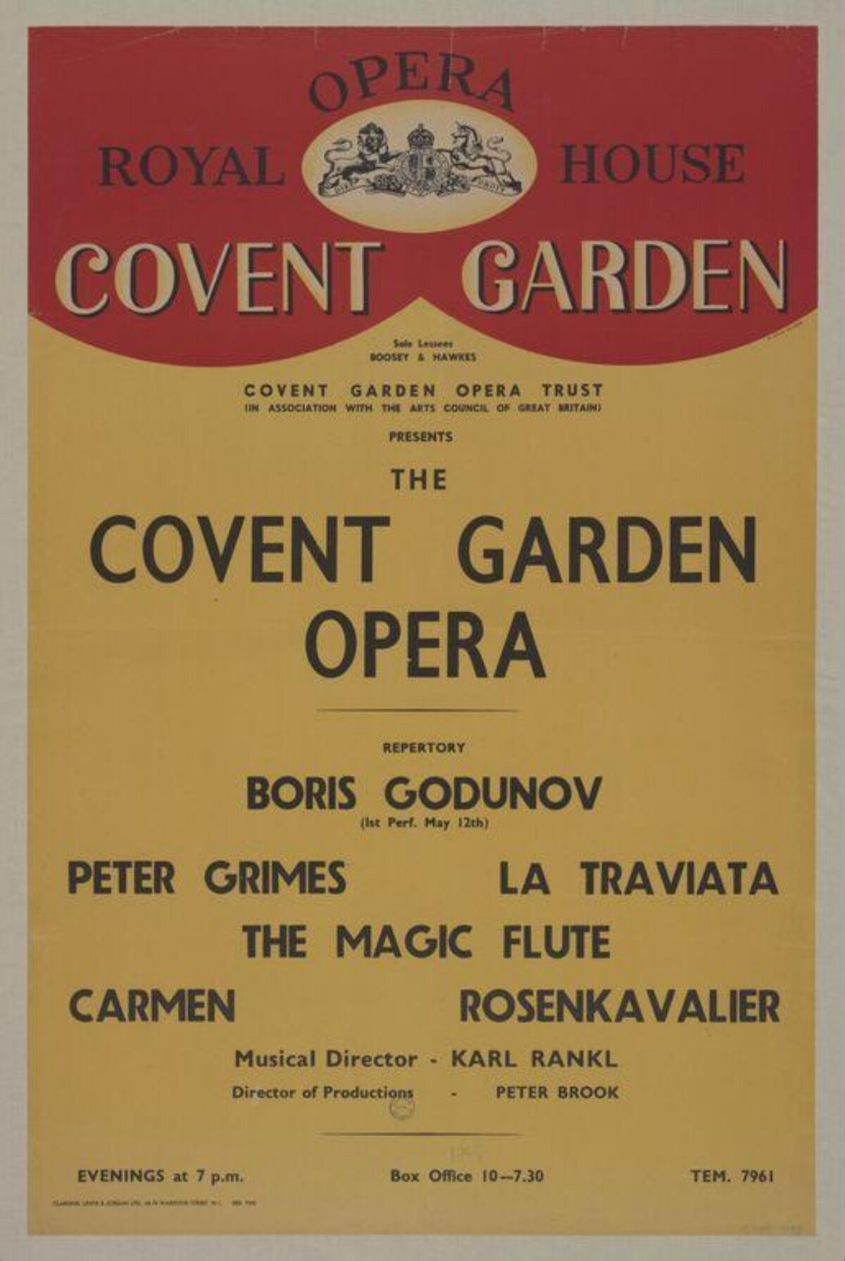 Covent Garden Opera Vintage Poster