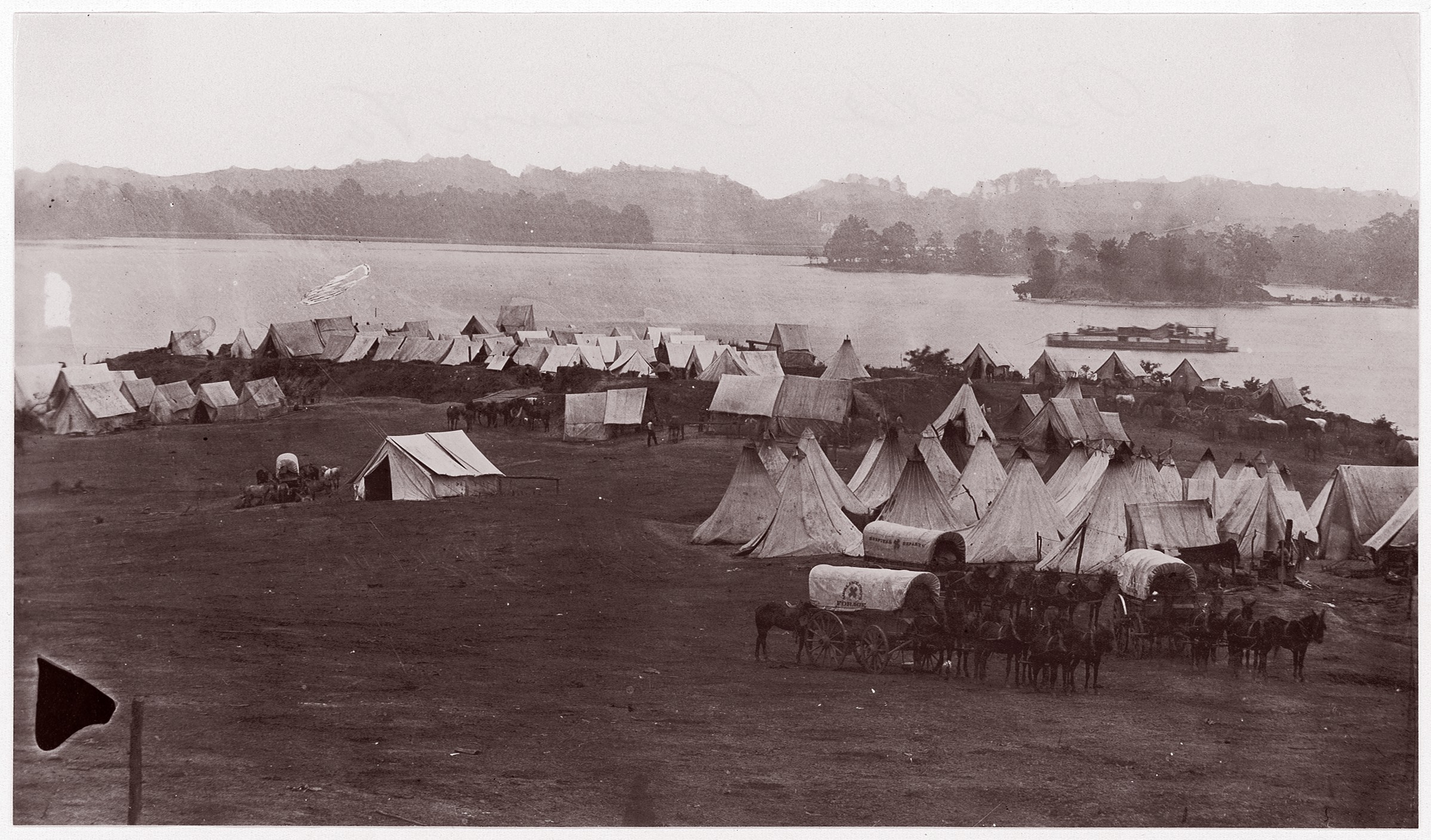 Vintage Riverside Military Camp