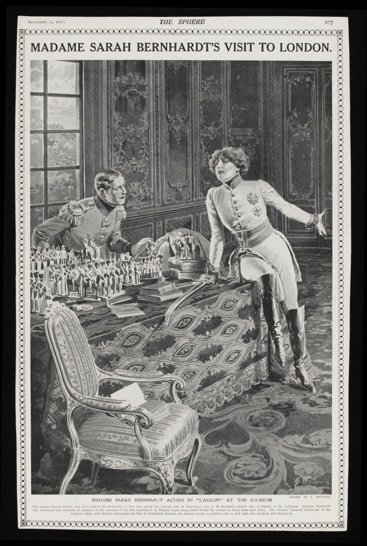 Sarah Bernhardt's London Visit Illustration