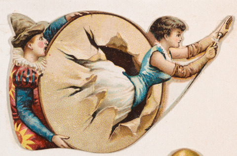 Vintage Circus Human Cannonball Illustration