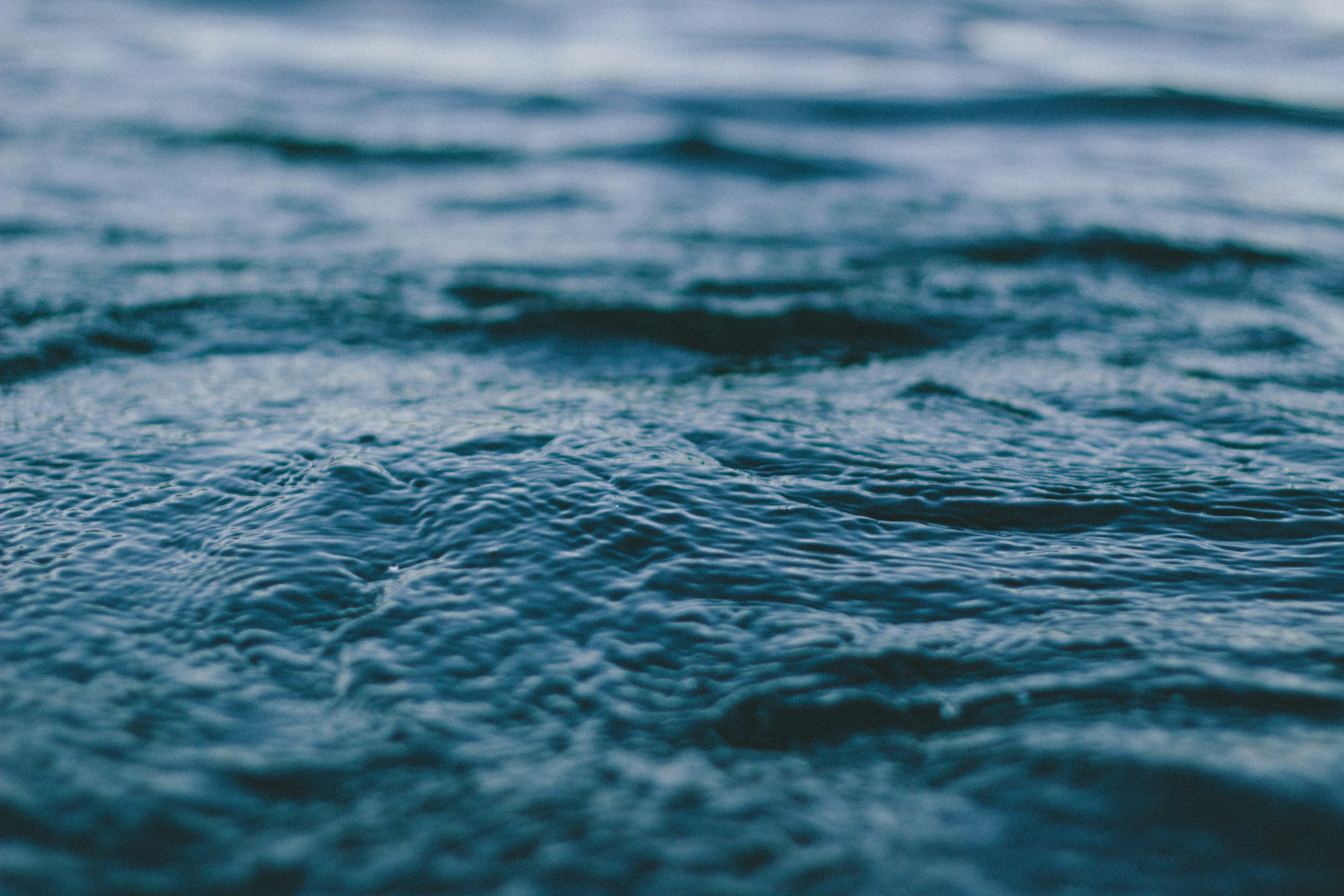 Close-up of Blue Water Surface