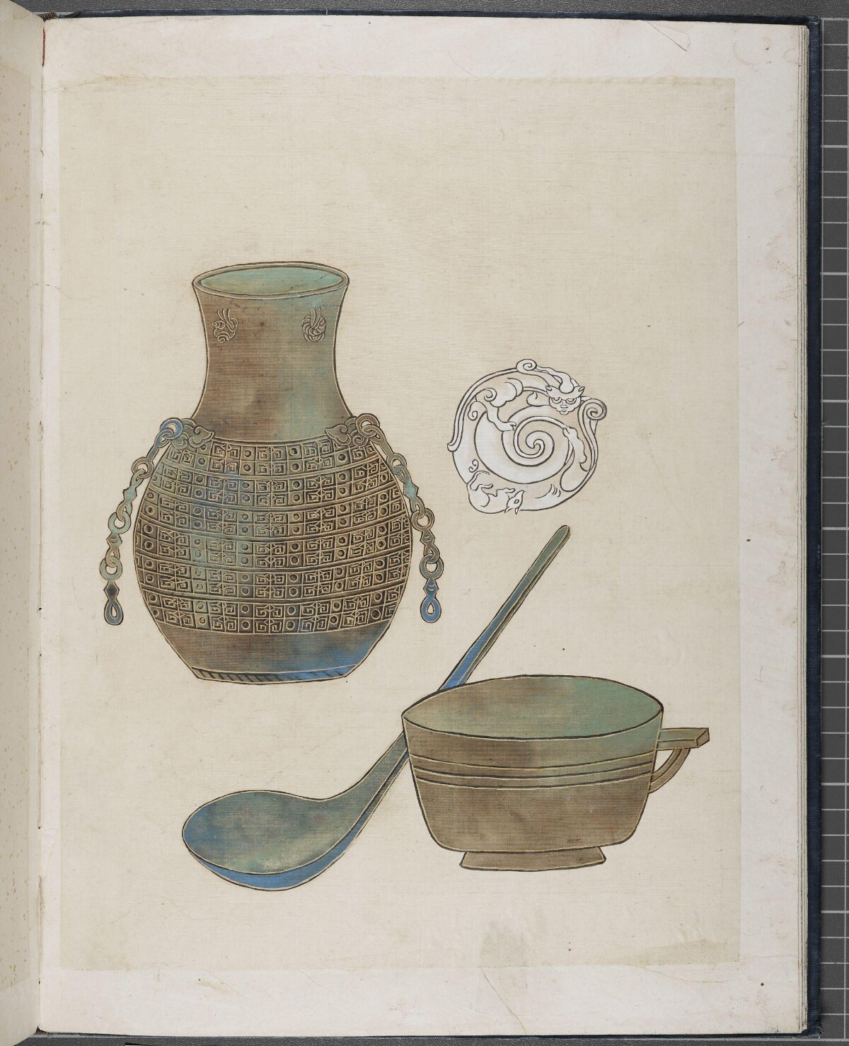 Hand-drawn Illustration of Ancient Bronzeware