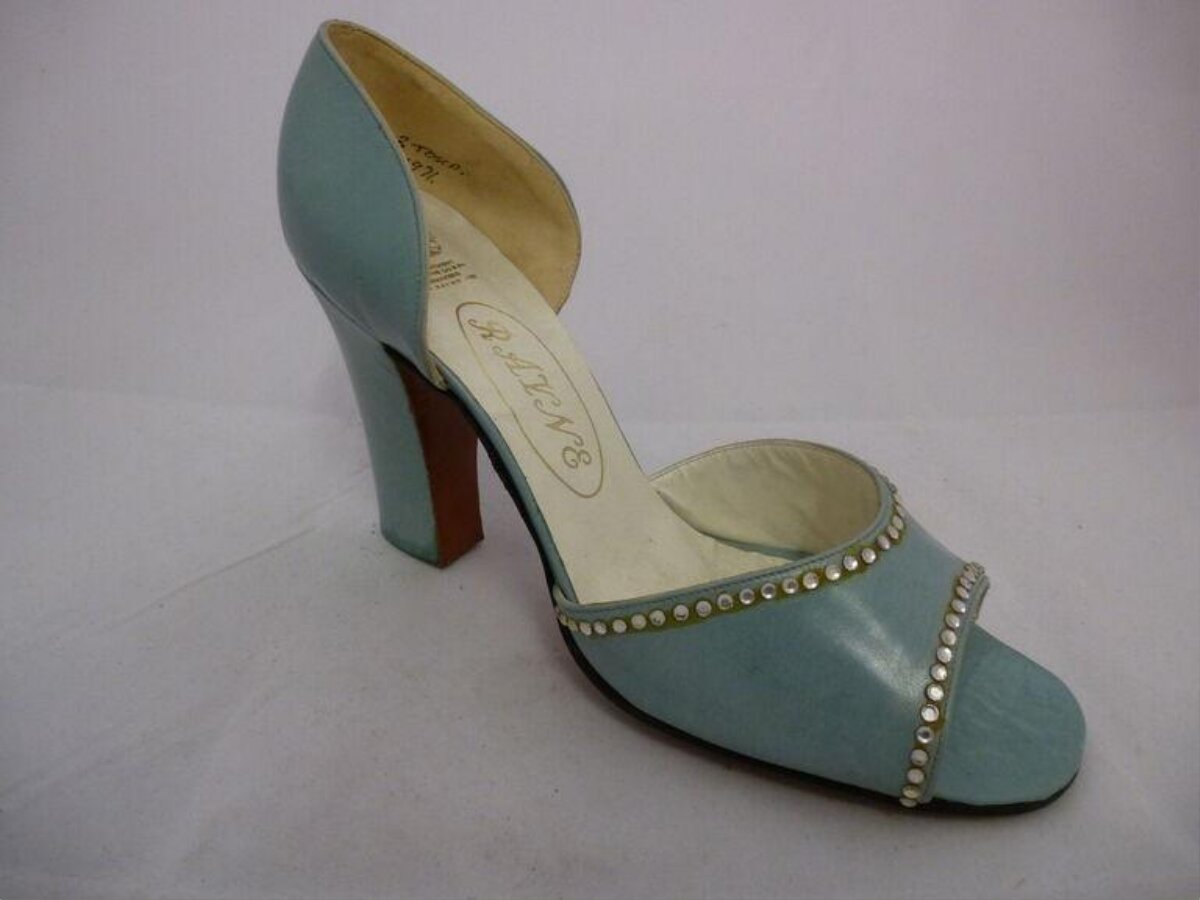 Vintage Light Blue High Heel Sandal