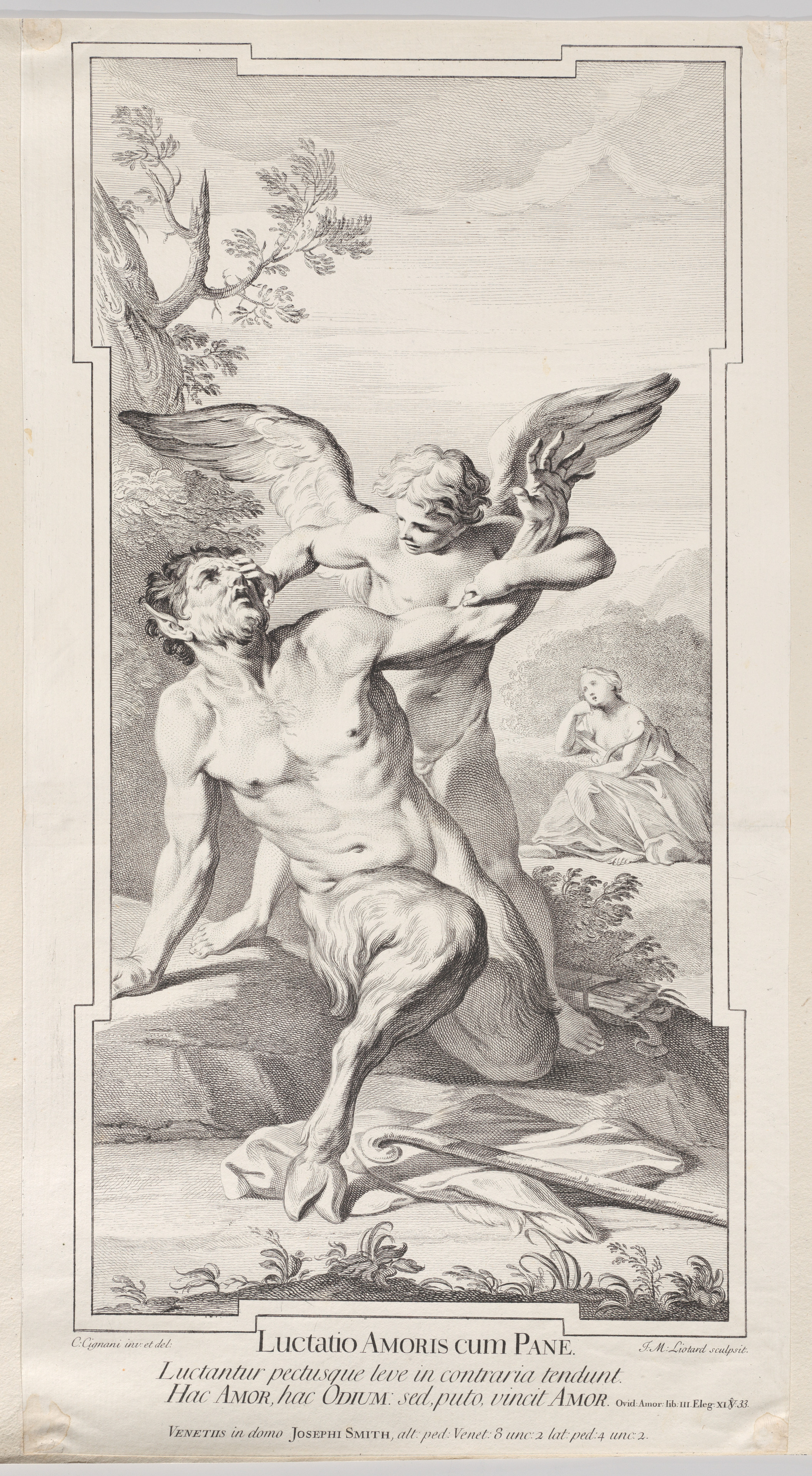 Cupid Wrestling with Pan