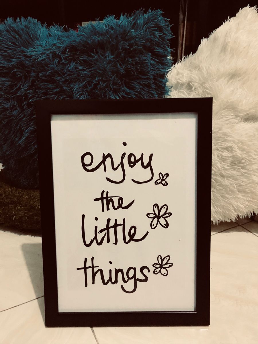 Framed 'Enjoy the Little Things' Wall Art