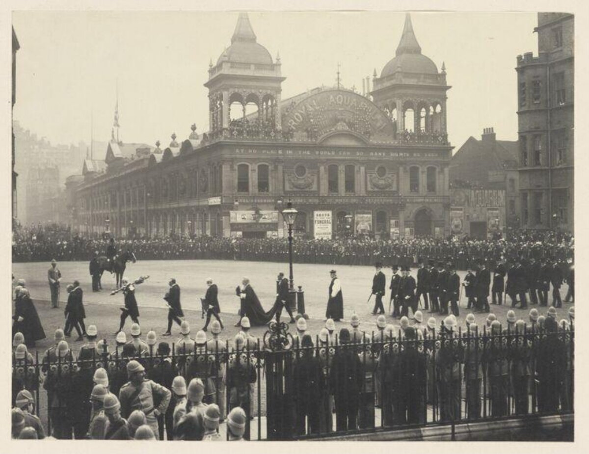 State Funeral Procession Past Royal Aquarium