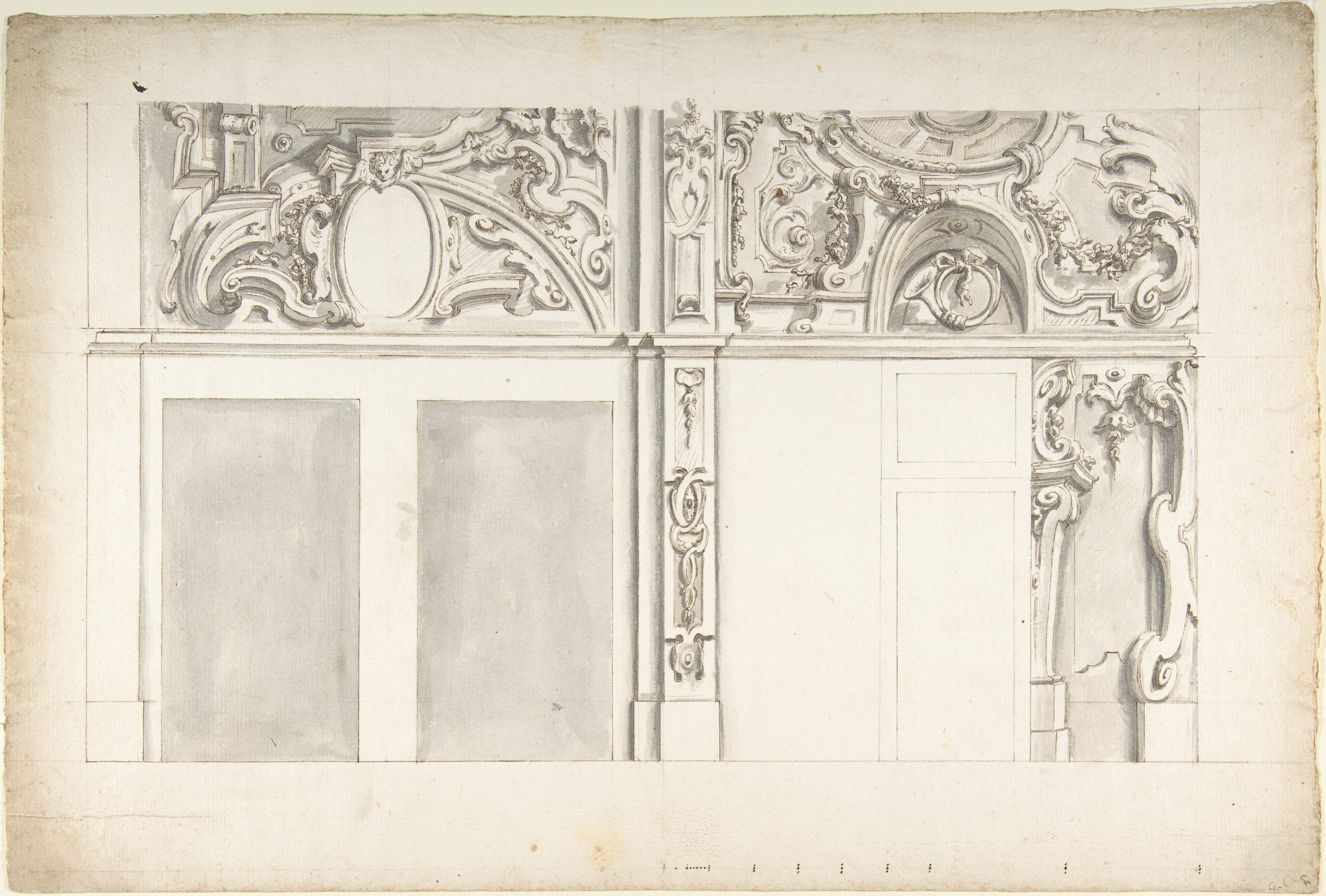 Baroque Interior Decoration Sketch