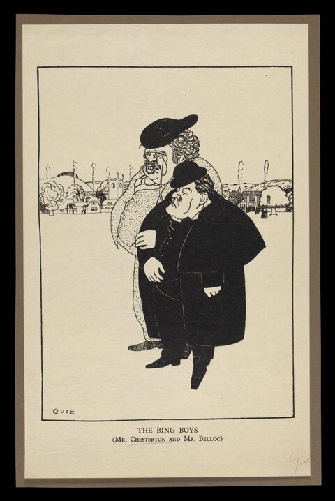 Caricature of Chesterton and Belloc