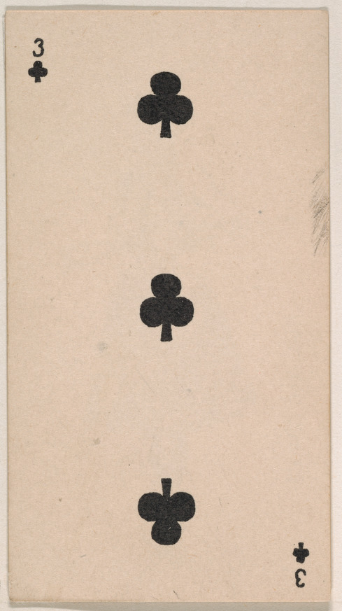 Three of Clubs Playing Card — Games