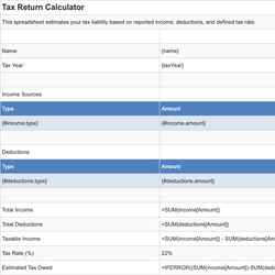 Tax Return Calculator
