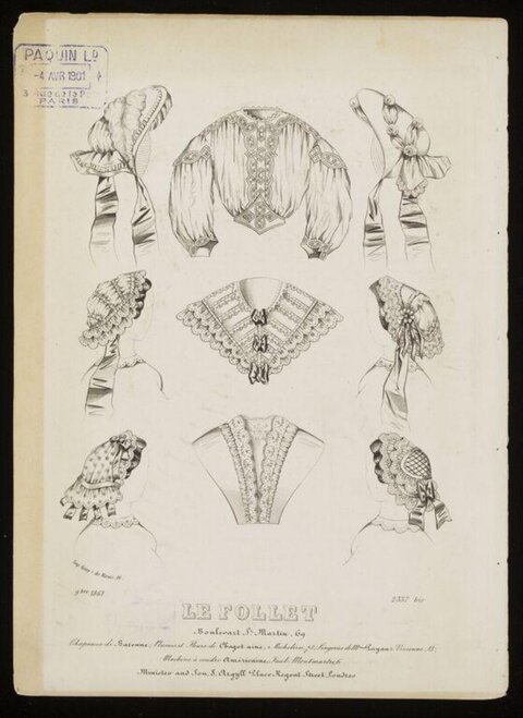 1901 Paris Fashion Plate Illustration