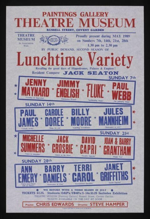 1989 Lunchtime Variety Show Poster