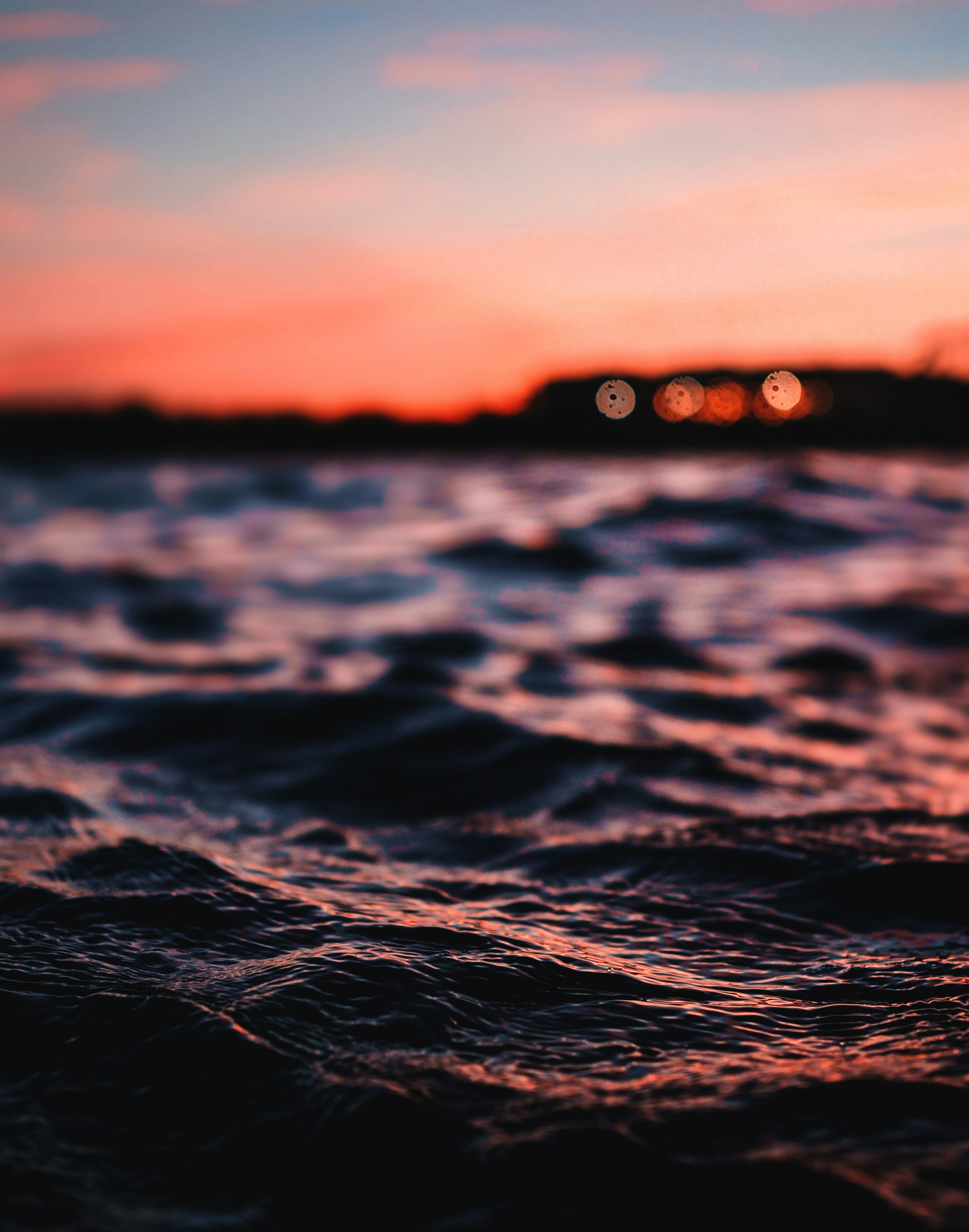 Sunset Over Water Surface