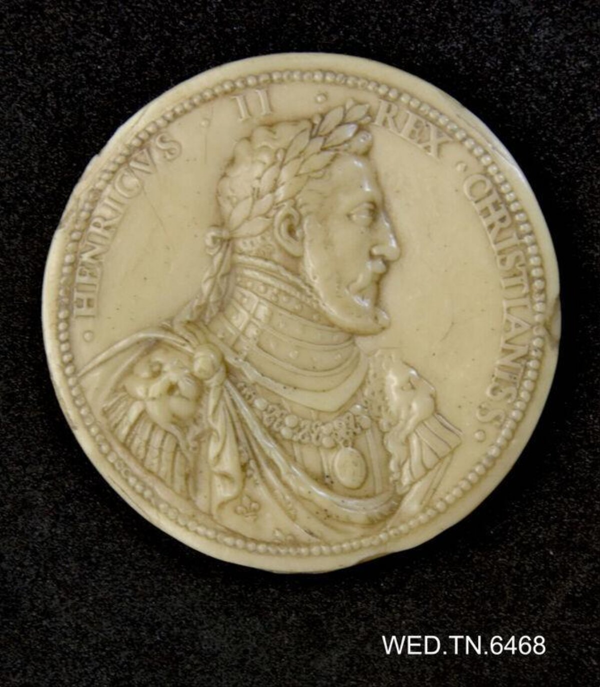 Henry II Portrait Carved Medallion