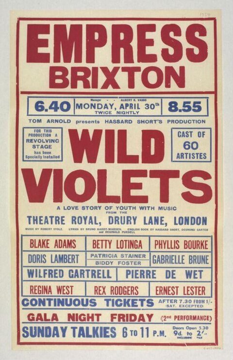 Wild Violets Vintage Theatre Poster