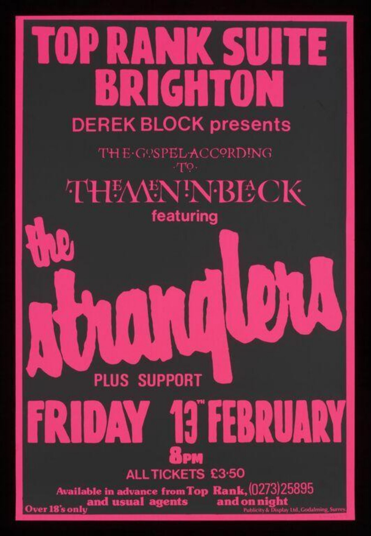 Vintage The Stranglers Concert Poster
