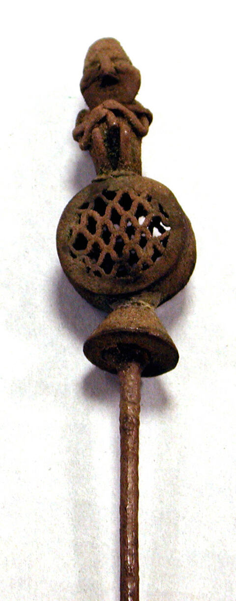 Ancient Figured Corroded Metal Pin