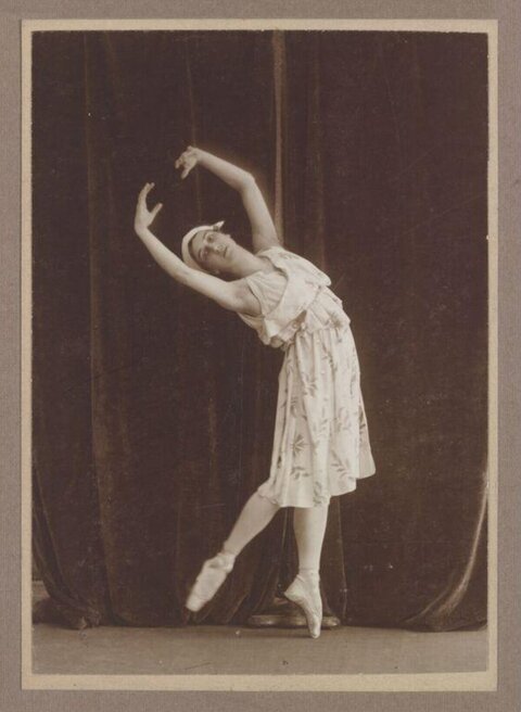 Vintage Photo of Dancing Ballerina