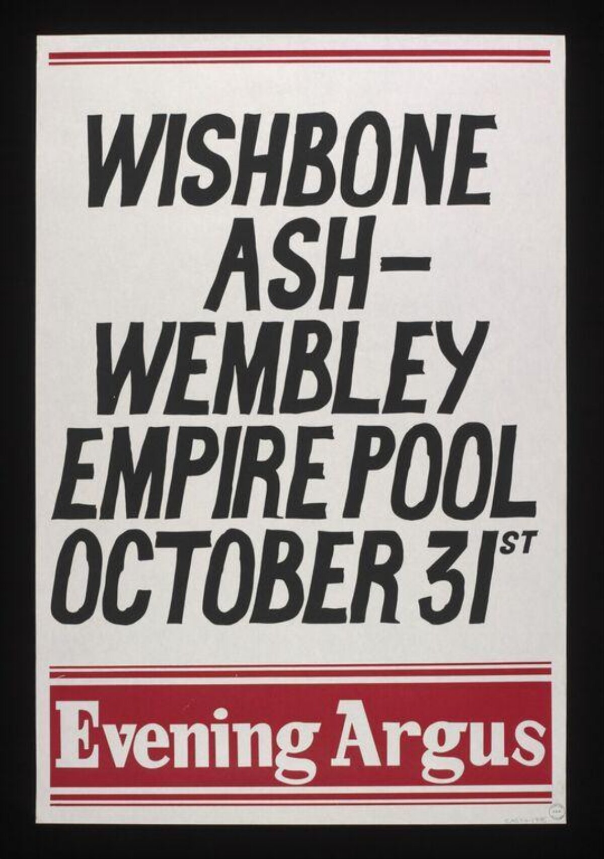 Wishbone Ash Wembley Concert Poster